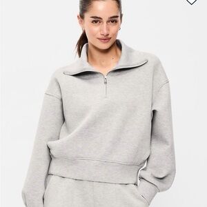 NWT Old Navy Women's Bounce Fleece Quarter-Zip Sweatshirt